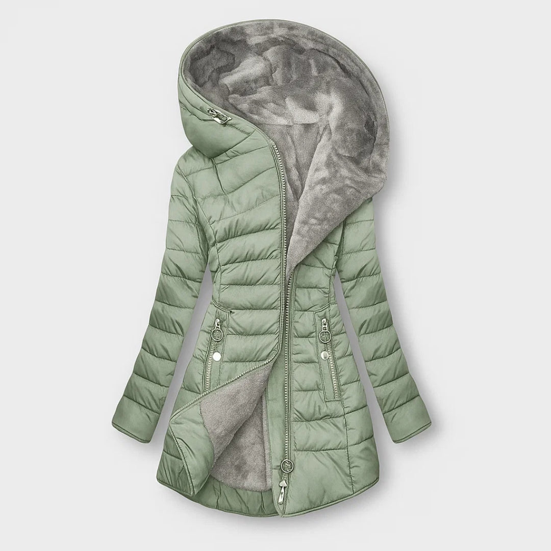 Mia - Kappa Med Fodrad Päls