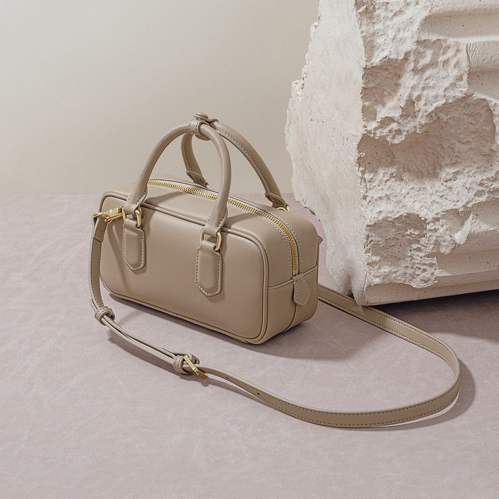 Vintage Äkta Läder Crossbody Handväska