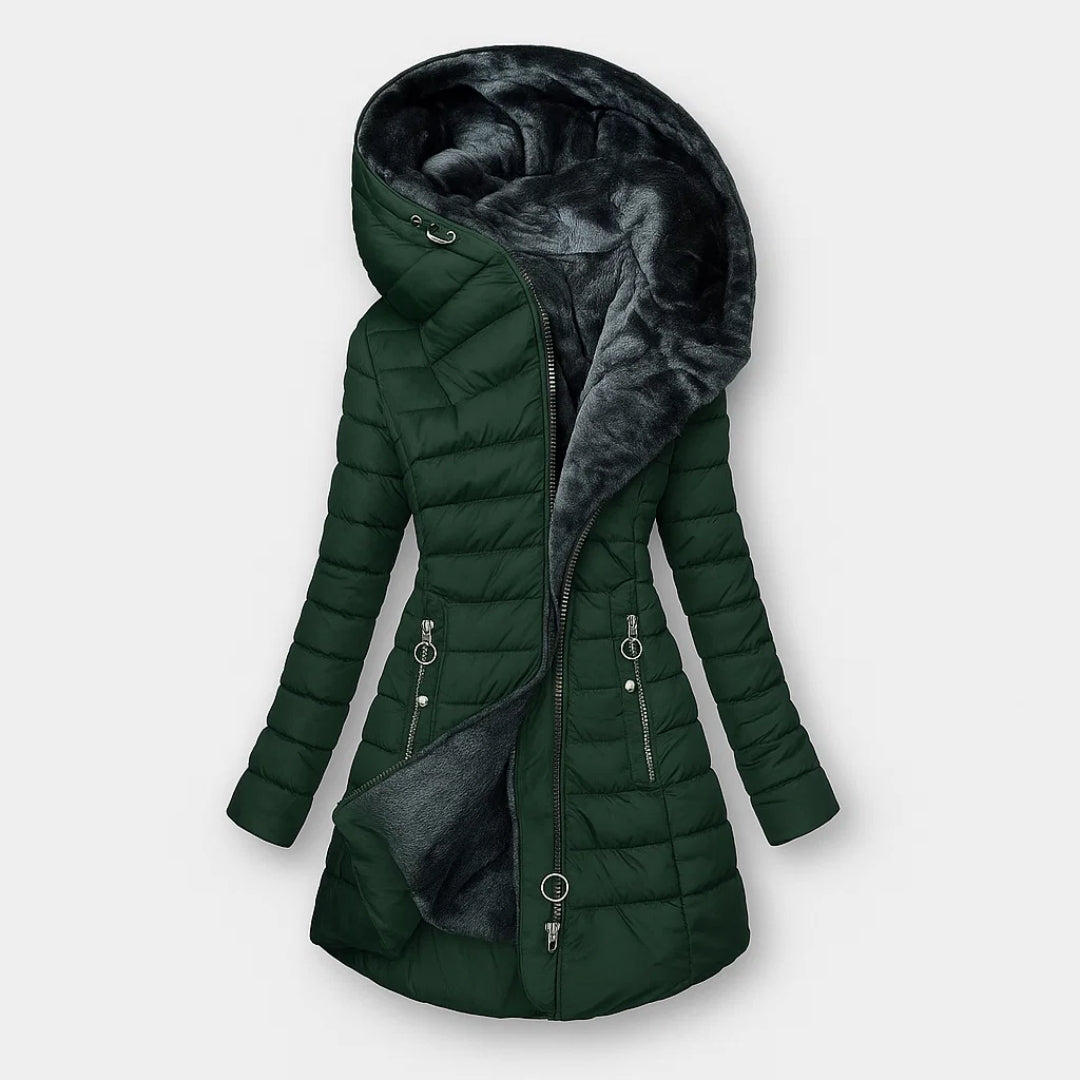 Mia - Kappa Med Fodrad Päls