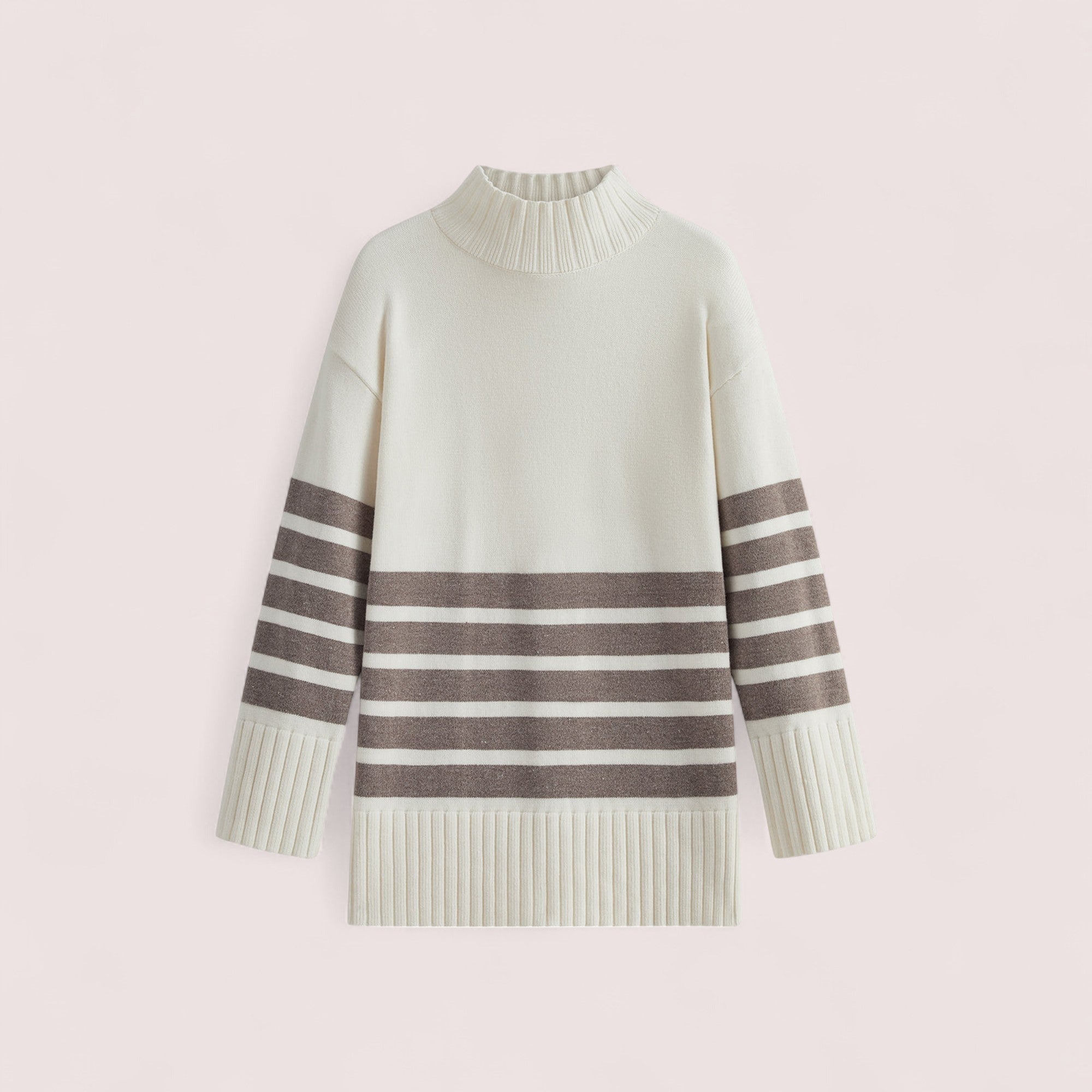 Stockholm Heritage |  Randig Turtleneck Klänning/Tröja för Kvinna