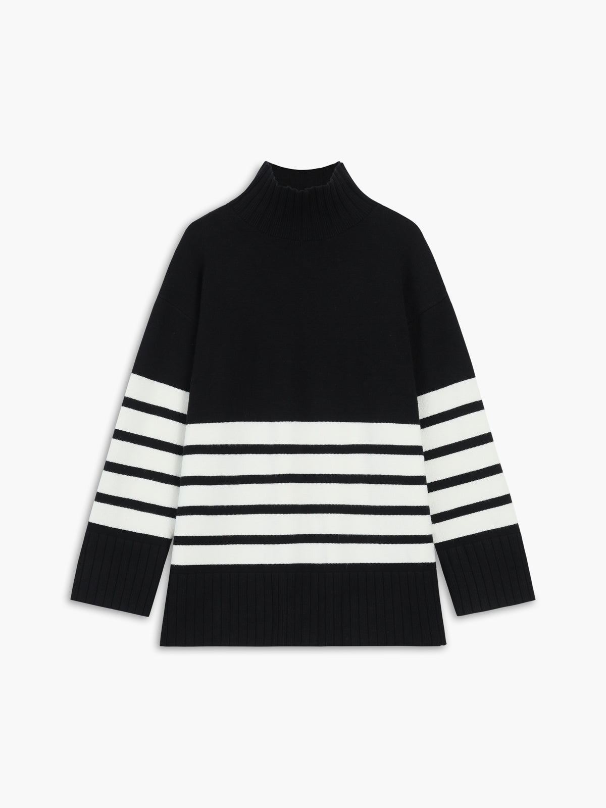 Stockholm Heritage |  Randig Turtleneck Klänning/Tröja för Kvinna