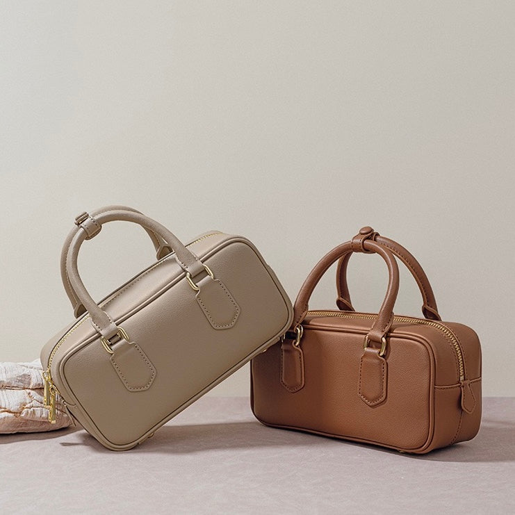 Vintage Äkta Läder Crossbody Handväska