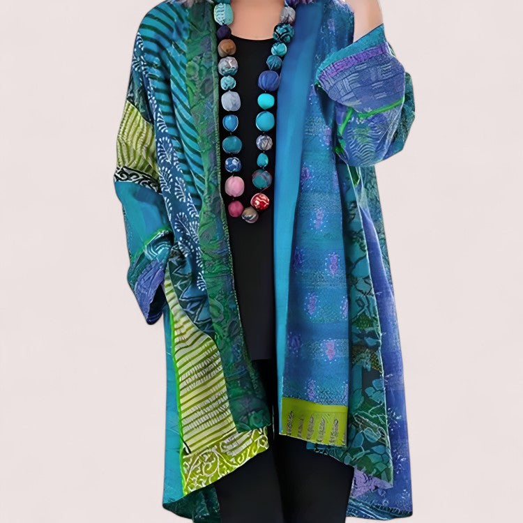 Stockholm Heritage |   Konstnärlig Patchwork Kimono Jacka