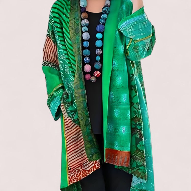 Stockholm Heritage |   Konstnärlig Patchwork Kimono Jacka