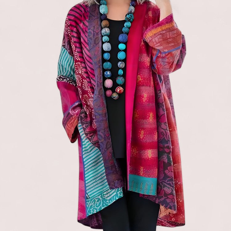 Stockholm Heritage |   Konstnärlig Patchwork Kimono Jacka