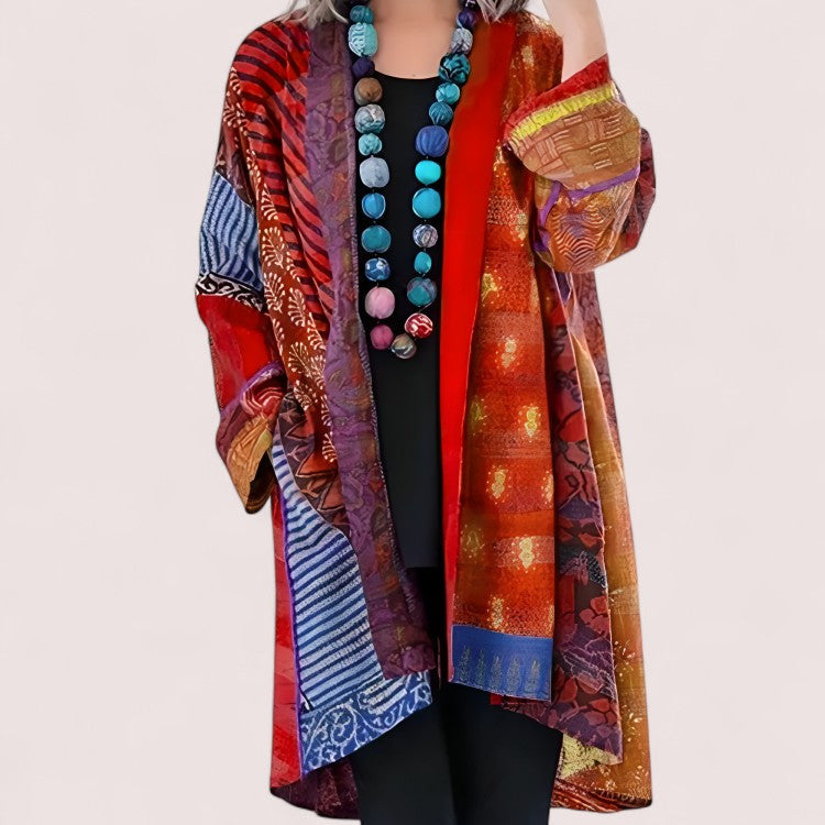 Stockholm Heritage |   Konstnärlig Patchwork Kimono Jacka