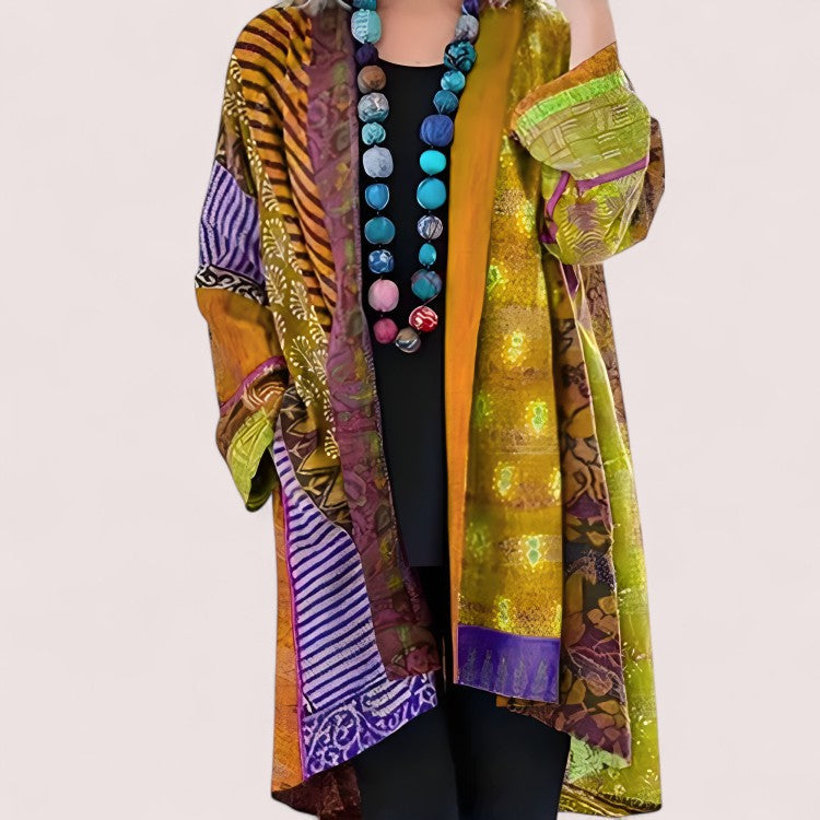 Stockholm Heritage |   Konstnärlig Patchwork Kimono Jacka